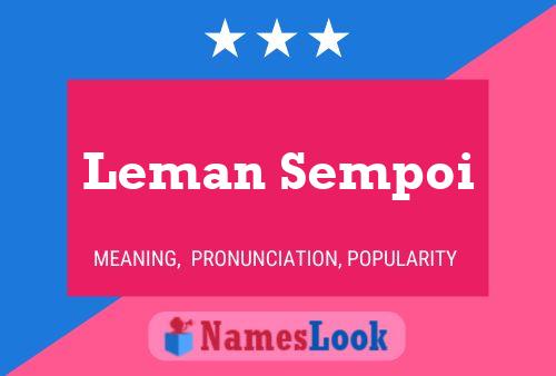 Leman Sempoi 名字海报