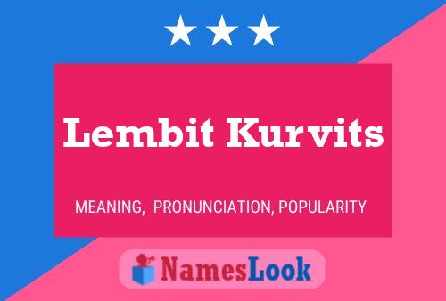 Lembit Kurvits 名字海报