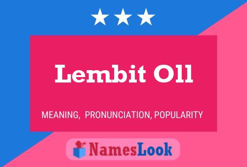 Lembit Oll 名字海报