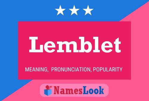 Lemblet 名字海报