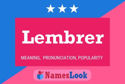 Lembrer 名字海报