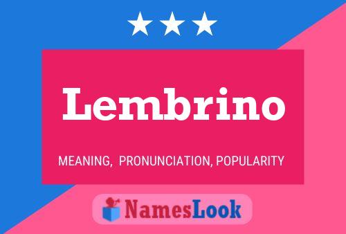 Lembrino 名字海报