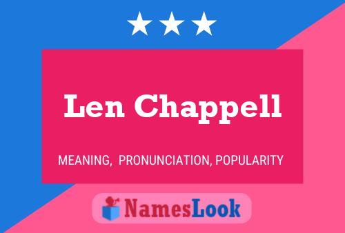 Len Chappell 名字海报