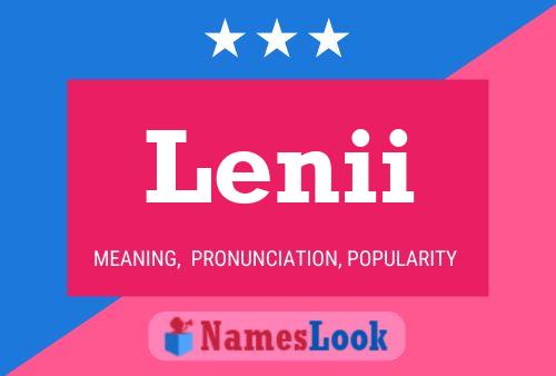 Lenii 名字海报