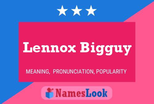 Lennox Bigguy 名字海报