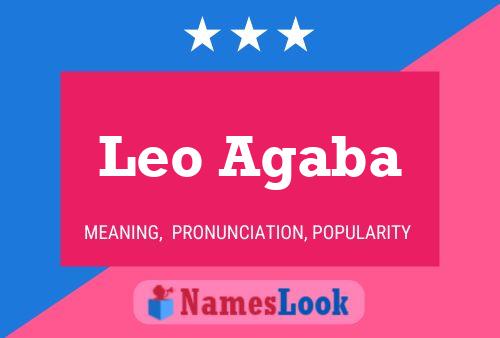 Leo Agaba 名字海报