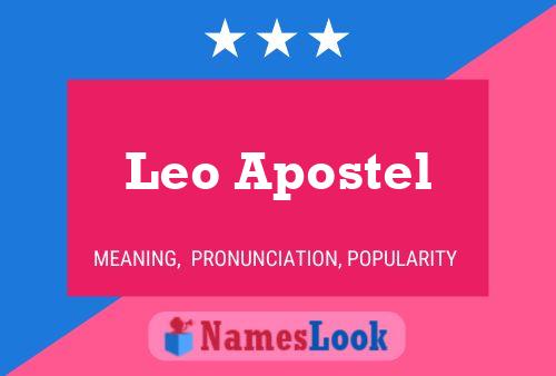 Leo Apostel 名字海报