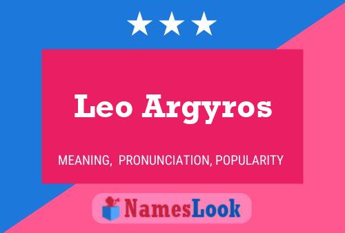 Leo Argyros 名字海报