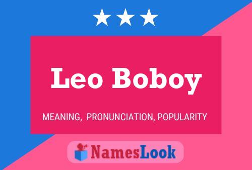 Leo Boboy 名字海报