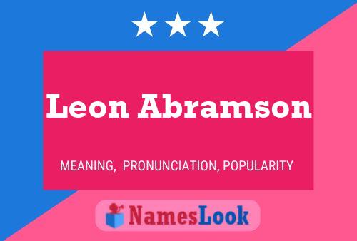 Leon Abramson 名字海报