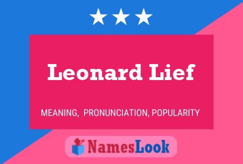 Leonard Lief 名字海报