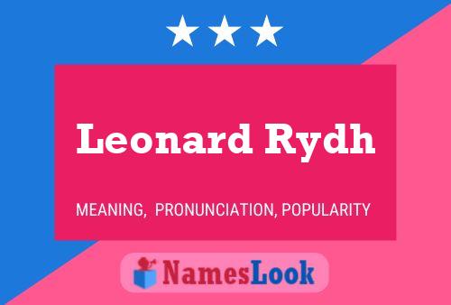 Leonard Rydh 名字海报