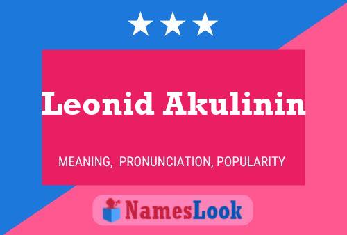 Leonid Akulinin 名字海报