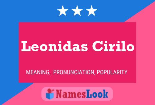 Leonidas Cirilo 名字海报