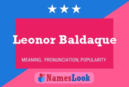 Leonor Baldaque 名字海报