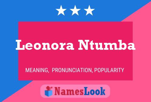 Leonora Ntumba 名字海报