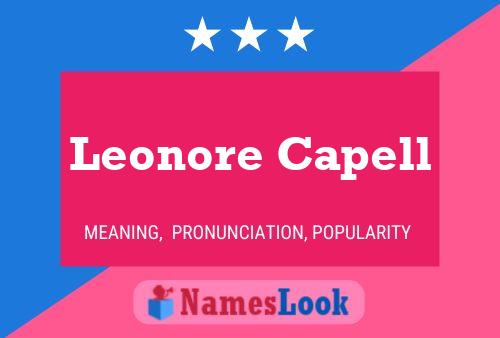 Leonore Capell 名字海报