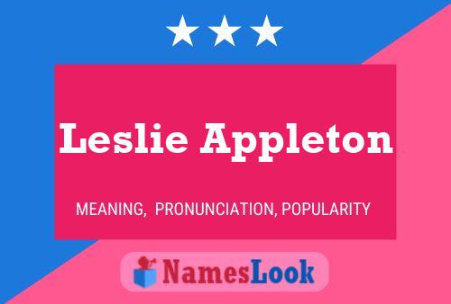 Leslie Appleton 名字海报