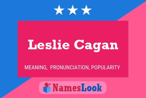 Leslie Cagan 名字海报