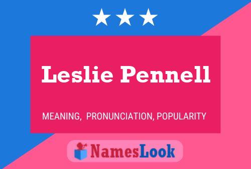 Leslie Pennell 名字海报