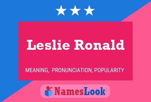 Leslie Ronald 名字海报