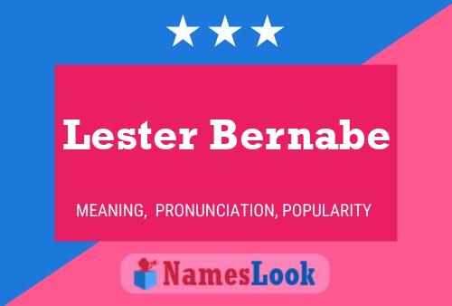 Lester Bernabe 名字海报