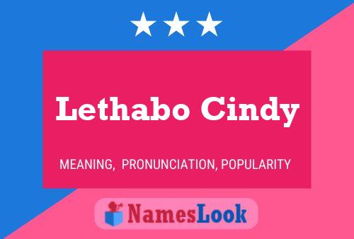 Lethabo Cindy 名字海报