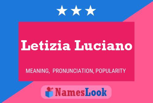 Letizia Luciano 名字海报