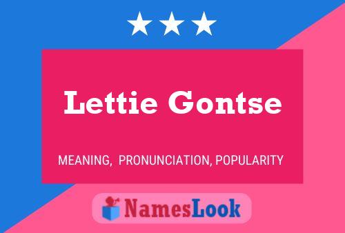 Lettie Gontse 名字海报