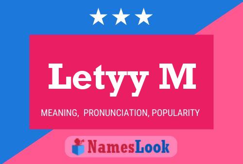 Letyy M 名字海报