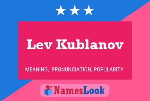 Lev Kublanov 名字海报