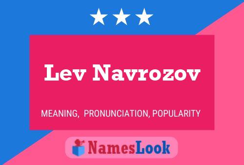 Lev Navrozov 名字海报