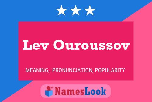 Lev Ouroussov 名字海报