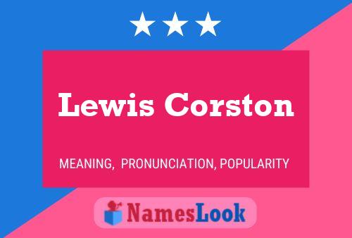 Lewis Corston 名字海报