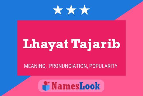 Lhayat Tajarib 名字海报