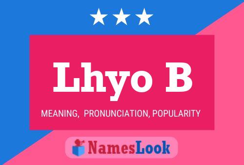 Lhyo B 名字海报