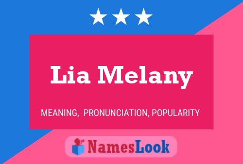 Lia Melany 名字海报