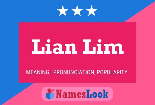 Lian Lim 名字海报