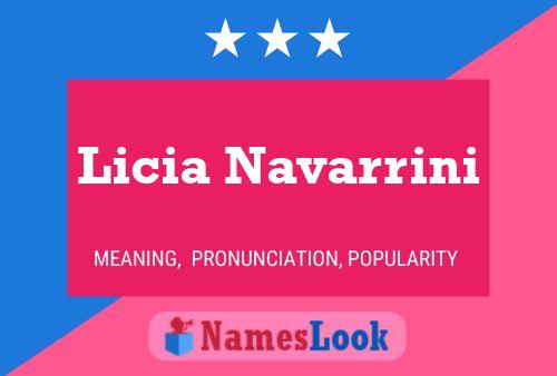 Licia Navarrini 名字海报