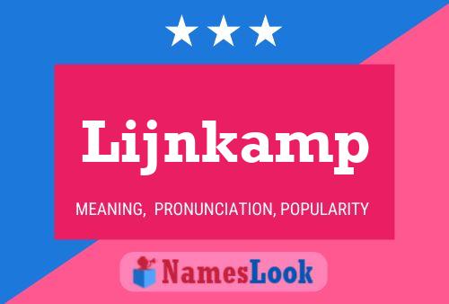 Lijnkamp 名字海报