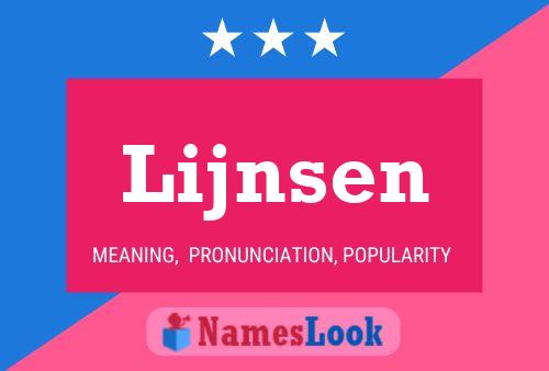 Lijnsen 名字海报