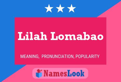 Lilah Lomabao 名字海报