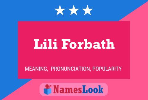 Lili Forbath 名字海报