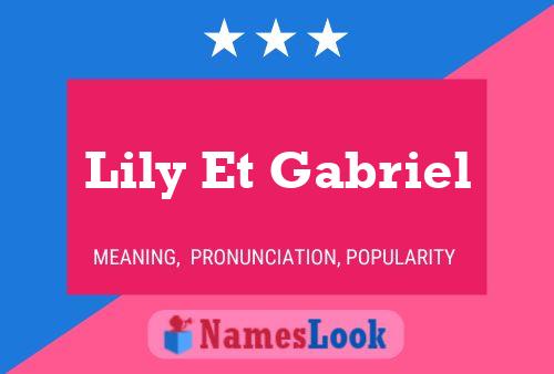 Lily Et Gabriel 名字海报