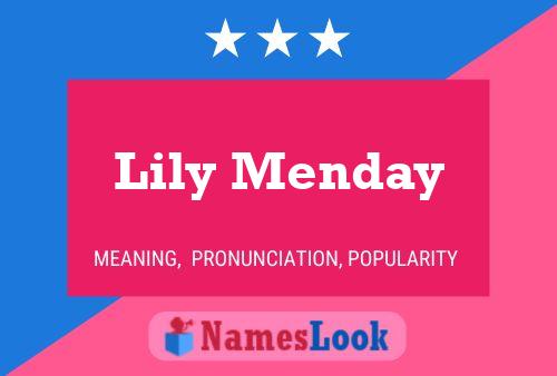 Lily Menday 名字海报