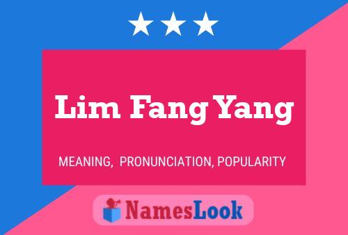 Lim Fang Yang 名字海报