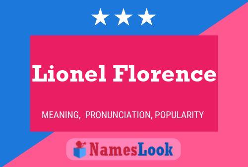 Lionel Florence 名字海报