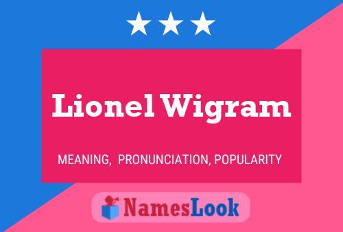 Lionel Wigram 名字海报