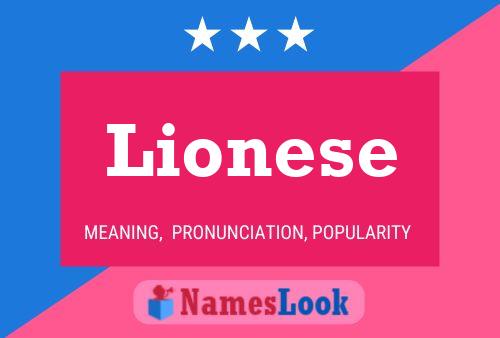 Lionese 名字海报