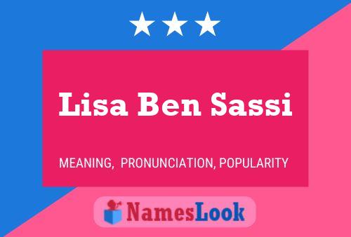 Lisa Ben Sassi 名字海报